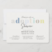 Modern Simple Boy Adoptie Baby shower Kaart (Voorkant)