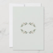 Modern Simple Boy Baby shower Waterverf Greenery Kaart (Achterkant)