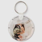 Modern Simple Bride and Groom Photo Wedding Favor Sleutelhanger (Voorkant)
