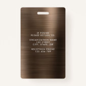 Modern Simple Business Logo Foto-ID Badge (Achterkant)