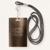 Modern Simple Business Logo Foto-ID Badge (Achterkant met draagriem)