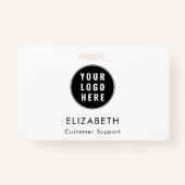 Modern Simple Business Logo Manager Custom Badge (Achterkant)