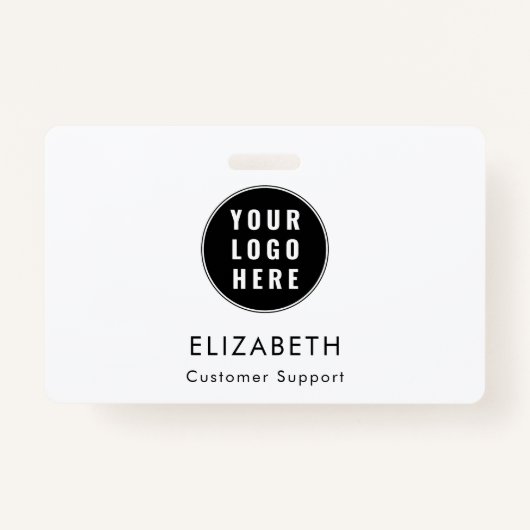 Modern Simple Business Logo Manager Custom Badge (Achterkant)