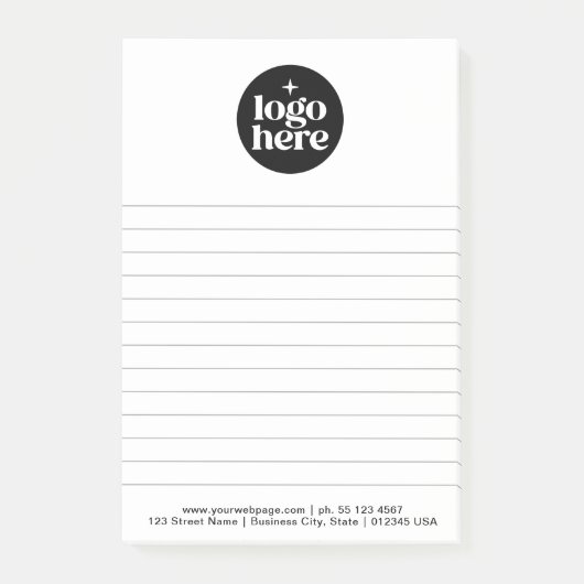 Modern Simple Business Logo Post-it® Notes (Voorkant)