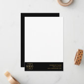 Modern Simple Business Logo Professional Editable Notitiekaartje (Voorkant / Achterkant in situ)