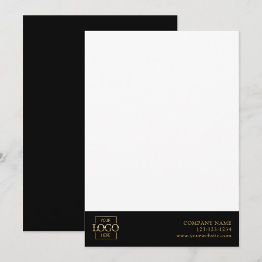 Modern Simple Business Logo Professional Editable Notitiekaartje (Voorkant / Achterkant)