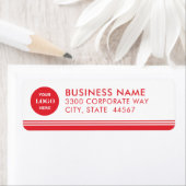Modern Simple Business Logo Return-adreslabel Etiket (Insitu)