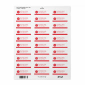 Modern Simple Business Logo Return-adreslabel Etiket (Full Sheet)