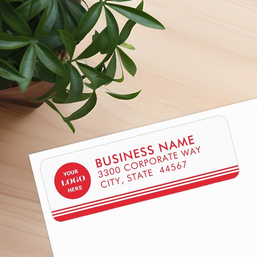 Modern Simple Business Logo Return-adreslabel Etiket