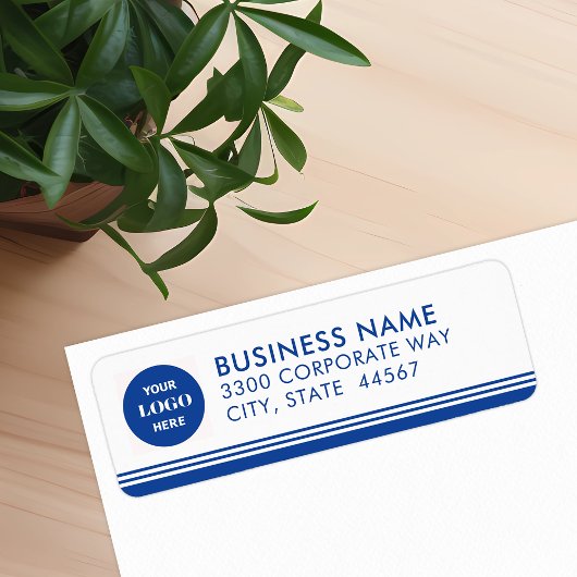 Modern Simple Business Logo Return-adreslabel Etiket