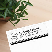 Modern Simple Business Logo Return-adreslabel Etiket