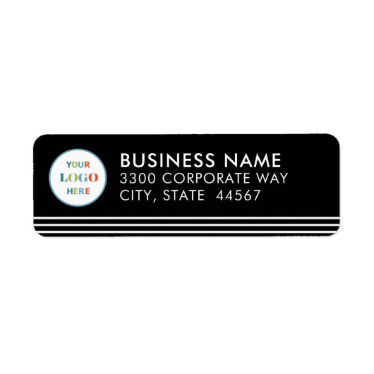Modern Simple Business Logo Return-adreslabel Etiket (Voorkant)