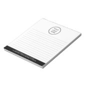 Modern Simple Business Logo Ruled Notepad Notitieblok (Linkerzijde)