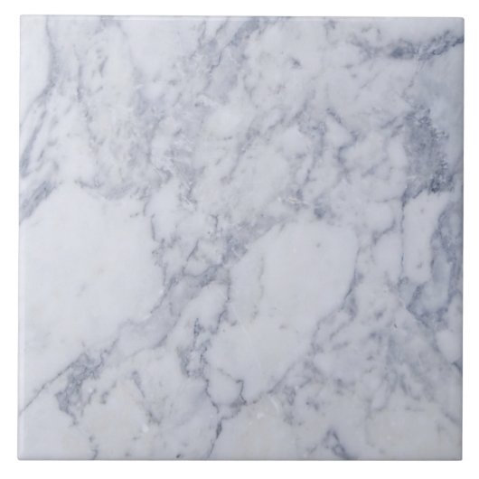 Modern Simple Carrara White Faux Marble Tile Tegeltje (Voorkant)