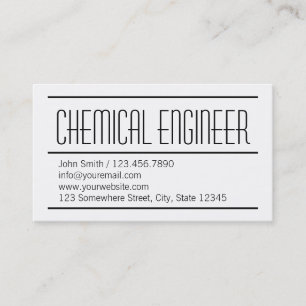 Modern Simple Chemical Engineer Visitekaartje