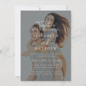 Modern Simple Chic Photo Wedding Invitation Kaart (Voorkant)