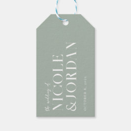 Modern Simple Chic Sage Green Wedding Cadeaulabel