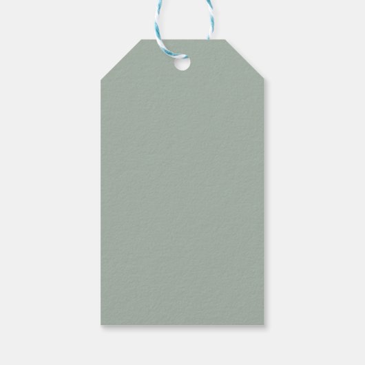 Modern Simple Chic Sage Green Wedding Cadeaulabel (Achterkant)