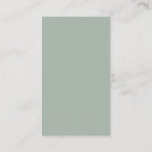 Modern Simple Chic Sage Green Wedding Informatiekaartje (Achterkant)