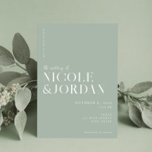 Modern Simple Chic Sage Green Wedding