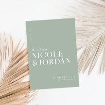 Modern Simple Chic Sage Green Wedding