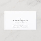 Modern Simple Chic Trendy Monogram Plain Visitekaartje (Voorkant)