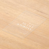 Modern Simple Chic Wedding Acryl Uitnodigingen (Laagn)