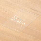 Modern Simple Chic Wedding Acryl Uitnodigingen (Laagn)