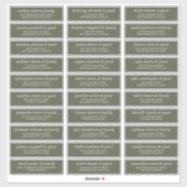 Modern Simple Chic Wedding Guest Names Address Sticker (Vel)