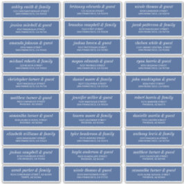 Modern Simple Chic Wedding Guest Names Address Sticker