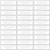 Modern Simple Chic Wedding Guest Names Address Sticker (Voorkant)