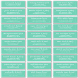 Modern Simple Chic Wedding Guest Names Address Sticker