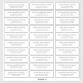 Modern Simple Chic Wedding Guest Names Address Sticker (Vel)