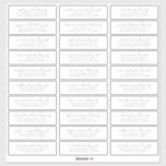 Modern Simple Chic Wedding Guest Names Address Sticker<br><div class="desc">Bestaat uit eenvoudige sans serif en moderne serif typografie. Deze elementen zijn eenvoudig,  elegant en modern. Dit heeft 30 sticker. Dit is ontworpen door White Paper Birch Co. exclusief voor Zazzle. Hier te vinden op: http://www.zazzle.com/store/whitepaperbirch</div>
