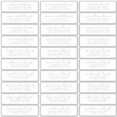 Modern Simple Chic Wedding Guest Names Address Sticker (Voorkant)