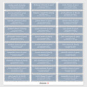 Modern Simple Chic Wedding Guest Names Address Sticker (Vel)