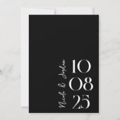 Modern Simple Chic Wedding Save The Date (Achterkant)