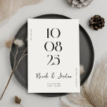Modern Simple Chic Wedding Save The Date<br><div class="desc">Moderne bruiloft bespaart de datum met elegant design en minimalistische stijl.</div>
