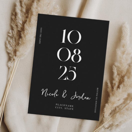 Modern Simple Chic Wedding Save The Date