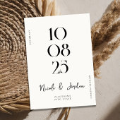 Modern Simple Chic Wedding Save The Date