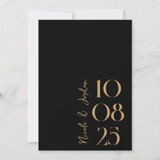 Modern Simple Chic Wedding Save The Date (Achterkant)