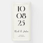 Modern Simple Chic Wedding Spandoek (Verticaal)