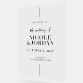 Modern Simple Chic Wedding Welkom Acryl Bord (Hoek)