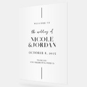 Modern Simple Chic Wedding Welkom Acryl Bord (Hoek)