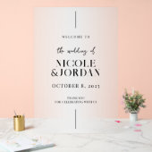 Modern Simple Chic Wedding Welkom Acryl Bord (Huwelijk)