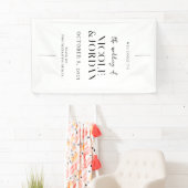 Modern Simple Chic Wedding Welkom Spandoek (Insitu)