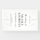 Modern Simple Chic Wedding Welkom Spandoek (Horizontaal)