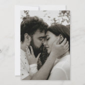 Modern Simple Classy Script Photo Weddenschap Kaart (Achterkant)