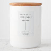 Modern Simple Clean Minimalist White Candle Label Voedselcontainer Etiket (Voorkant)