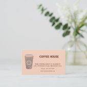 Modern simple coffee Shop Loyalty Card Visitekaartje (Staand voorkant)